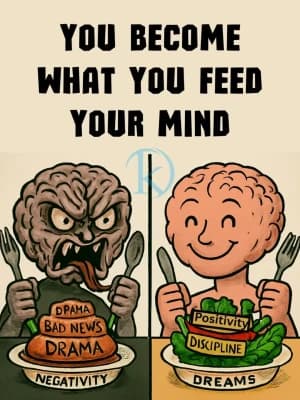 YOU BECOME WHAT YOU FEED YOUR MIND.
