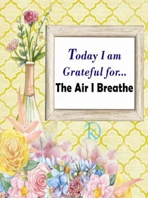 Today I am grateful for the air I breathe.