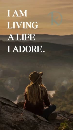 I am living a life I adore.