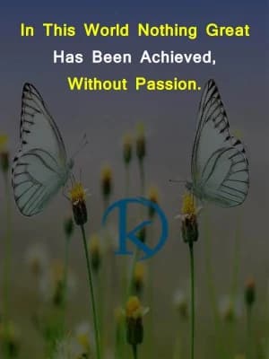In this world, nothing great has been achieved without passion.
