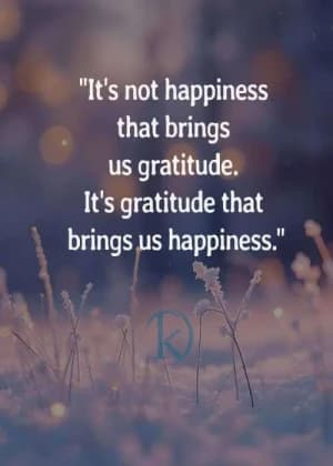 It's not happiness that brings us gratitude. It's gratitude that brings us happiness.