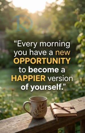 Every morning you have a new OPPORTUNITY to become a HAPPIER version of yourself.