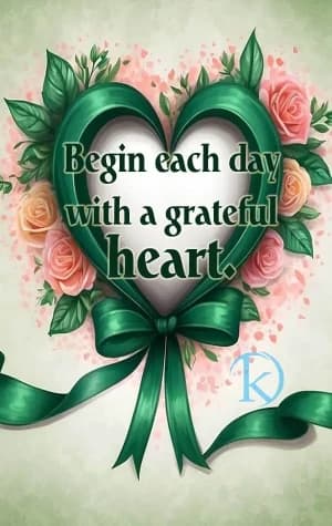 Begin each day with a grateful heart.