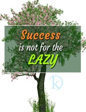 Success is not for the LAZY