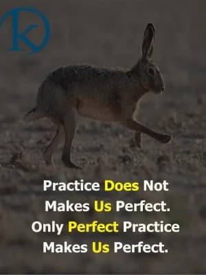Practice does not make us perfect. Only perfect practice makes us perfect.