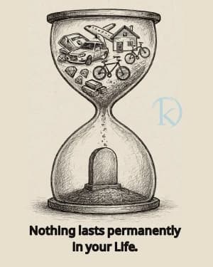 Nothing lasts permanently in your Life.