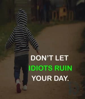 DON'T LET IDIOTS RUIN YOUR DAY.