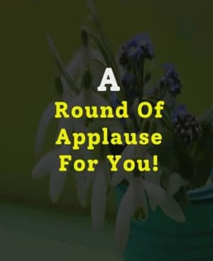 A Round of Applause for You!