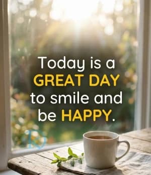 Today is a GREAT DAY to smile and be HAPPY.