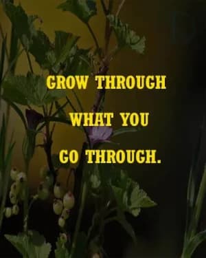 GROW THROUGH WHAT YOU GO THROUGH.