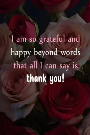 I'm grateful and happy beyond words that all I can say is thank you!