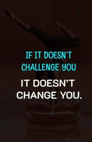 If It Doesn't Challenge You, It Doesn't Change You.