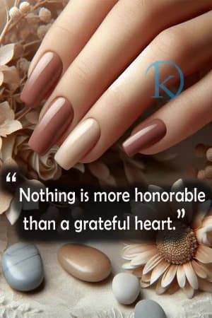 Nothing is more honorable than a grateful heart.