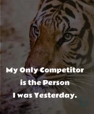 My Only Competitor is the Person I Was Yesterday.
