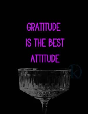 Gratitude is the best attitude.