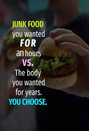Junk food you wanted for an hour VS. the body you wanted for years. You choose.