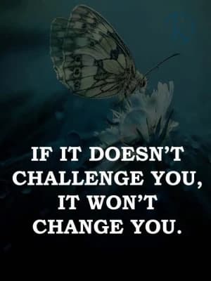 If It Doesn't Challenge You, It Won't Change You.