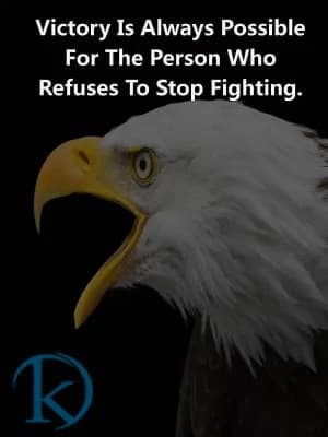 Victory is always possible for the person who refuses to stop fighting.