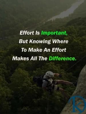Effort is important, but knowing where to make an effort makes all the difference.