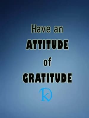 Have an Attitude of Gratitude.