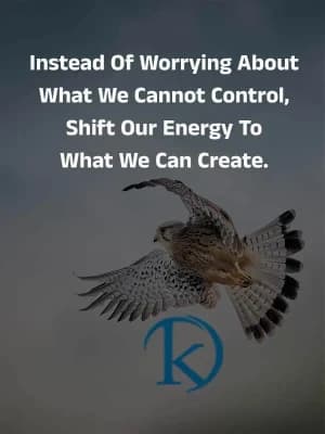 Instead of worrying about what we cannot control, shift our energy to what we can create.