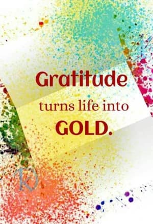 Gratitude turns life into gold.