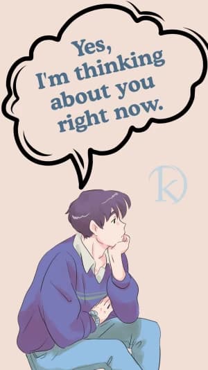 Yes, I'm thinking about you right now.