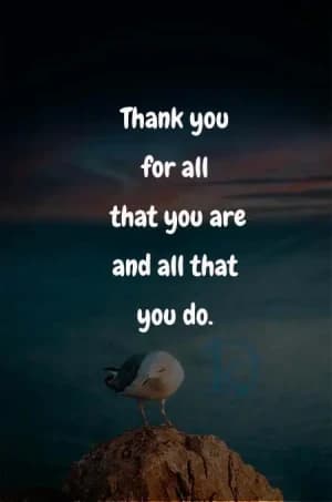 Thank you for all that you are
and all that you do