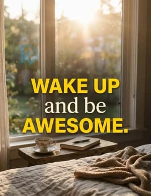WAKE UP and be AWESOME.