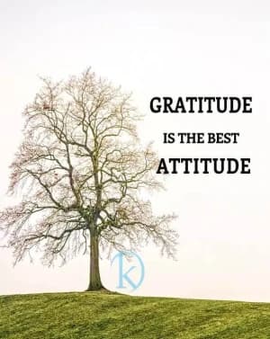 Gratitude is the best attitude.