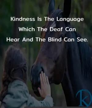 Kindness Is The Language Which The Deaf Can Hear And The Blind Can See.