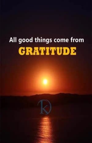 All good things come from gratitude.