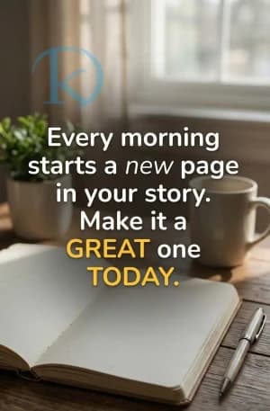 Every morning starts a new page in your story. Make it a GREAT one TODAY.