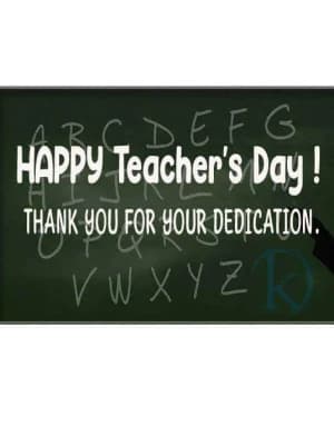 HAPPY Teacher's Day!
THANK YOU FOR YOUR DEDICATION.