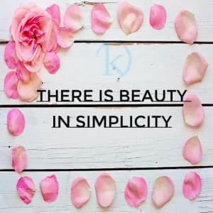 There is beauty in simplicity.
