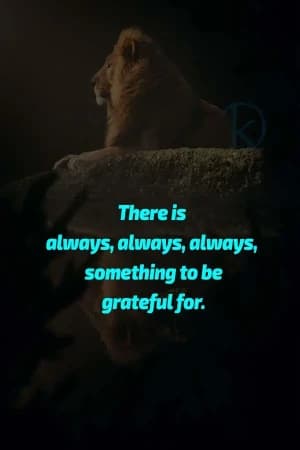There is always, always, always, something to be grateful for.