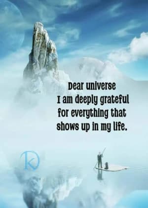 Dear Universe, I am deeply grateful for everything that shows up in my life.